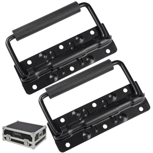 Lunza 2 Stück Klappgriffe für Kisten, 124mm Tragegriff mit Frühling, Gefedert Kistengriff Klappbar, Hardware Boxen Griff, für Lautsprecherboxen Toolbox Tür Werkzeug Boxen Safe, Flight Case, Schwarz Lunza 2 Stück Klappgriffe für Kisten, 124mm Tragegriff mit Frühling, Gefedert Kistengriff Klappbar, Hardware Boxen Griff, für Lautsprecherboxen Toolbox Tür Werkzeug Boxen Safe, Flight Case, Schwarz von Lunza