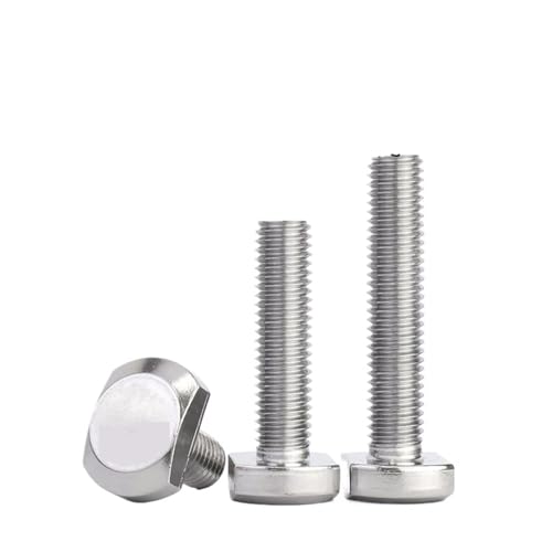 1–10 Stück T-förmige Nutschraube M5 M6 M8 M10 M12 304 A2 Edelstahl Hammerkopfschraube for T-Nut-Rutschschiene, Gehrungsschiene für T-Nut Aluminium-Extrusionsprofil(M8x60-3pcs) von LuoAXINN