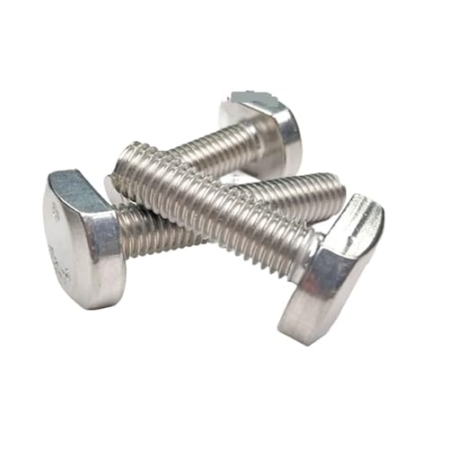 1–5 Stück M5 M6 M8 M10 M12 Schrauben for T-Nut Edelstahl Vierkantschrauben T-Kopf Schraubenrutsche für T-Nut Aluminium-Extrusionsprofil(X70mm,M10 2PCS) von LuoAXINN
