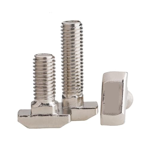 10/20 stücke M5 M6 M8 Hammer Kopf T Bolzen Schraube T-typ Muttern Spezielle für T-Nut Aluminium-Extrusionsprofil(10pcs,25mm,45-M8) von LuoAXINN