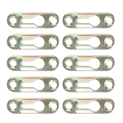 10 Stück Schlüsselloch-Aufhänger aus Metall mit Schraube, Bildaufhängungsplatte for Kunstwerke, Spiegel, Bilderrahmen, Wanddekorationen für die Leinwand oder Bilder mit Schrauben(Color-plated zinc) 10 Stück Schlüsselloch-Aufhänger aus Metall mit Schraube, Bildaufhängungsplatte for Kunstwerke, Spiegel, Bilderrahmen, Wanddekorationen für die Leinwand oder Bilder mit Schrauben(Color-plated zinc) von LuoAXINN