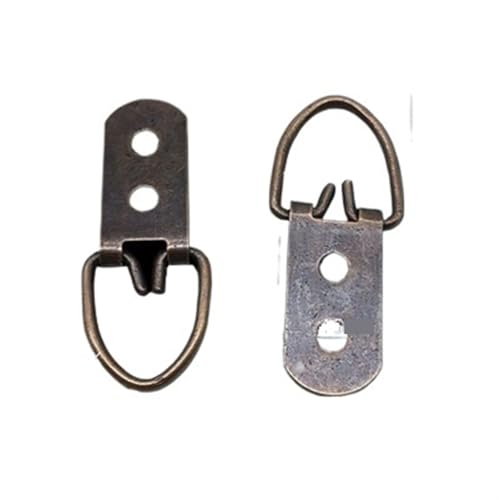 10 Stück dreieckiger D-Ring for Aufhängen von Ölgemälden, Spiegeln, Fotorahmen, Aufhänger, Kunstwerk, Foto-Wandhaken für die Leinwand oder Bilder mit Schrauben(B) von LuoAXINN