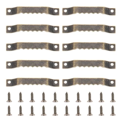 10 teile/satz Sägezahn Unsichtbare Foto Rahmen Haken mit schraube Metall Bild Wand Aufhänger Sägezähne 52*8mm/2 zoll Bronze/Gold/Schwarz/Silber für die Leinwand oder Bilder mit Schrauben(Bronze) von LuoAXINN