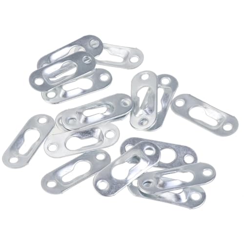 20 Stück Metall for Schlüsselloch-Aufhänger mit Schlitz, einzelnes Schlüsselloch, Bilderaufhänger, Befestigungselemente, Klammern, Badezimmerschrank-Zubehör für die Leinwand oder Bilder mit Schrauben 20 Stück Metall for Schlüsselloch-Aufhänger mit Schlitz, einzelnes Schlüsselloch, Bilderaufhänger, Befestigungselemente, Klammern, Badezimmerschrank-Zubehör für die Leinwand oder Bilder mit Schrauben von LuoAXINN