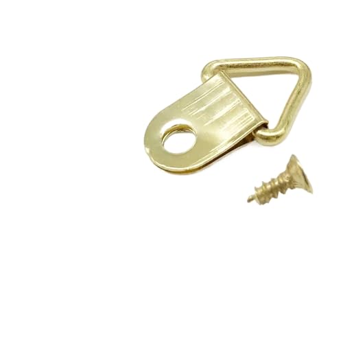 25 Stück Dreieck Golden Silber Schwarz D-Ring for Aufhängen Ölgemälde Spiegel Bilderrahmen Aufhänger Kunstwerk Foto Wandhaken mit Schraube für die Leinwand oder Bilder mit Schrauben(A Golden 10x20mm) 25 Stück Dreieck Golden Silber Schwarz D-Ring for Aufhängen Ölgemälde Spiegel Bilderrahmen Aufhänger Kunstwerk Foto Wandhaken mit Schraube für die Leinwand oder Bilder mit Schrauben(A Golden 10x20mm) von LuoAXINN