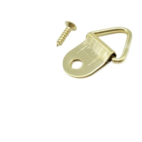 25 Stück Dreieck Golden Silber Schwarz D-Ring for Aufhängen Ölgemälde Spiegel Bilderrahmen Aufhänger Kunstwerk Foto Wandhaken mit Schraube für die Leinwand oder Bilder mit Schrauben(B Golden 13x23mm) 25 Stück Dreieck Golden Silber Schwarz D-Ring for Aufhängen Ölgemälde Spiegel Bilderrahmen Aufhänger Kunstwerk Foto Wandhaken mit Schraube für die Leinwand oder Bilder mit Schrauben(B Golden 13x23mm) von LuoAXINN