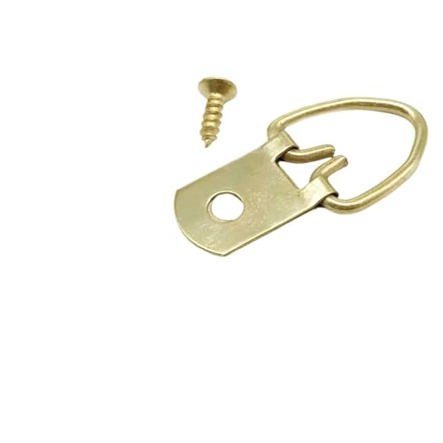 25 Stück Dreieck Golden Silber Schwarz D-Ring for Aufhängen Ölgemälde Spiegel Bilderrahmen Aufhänger Kunstwerk Foto Wandhaken mit Schraube für die Leinwand oder Bilder mit Schrauben(E Golden 13x32mm) 25 Stück Dreieck Golden Silber Schwarz D-Ring for Aufhängen Ölgemälde Spiegel Bilderrahmen Aufhänger Kunstwerk Foto Wandhaken mit Schraube für die Leinwand oder Bilder mit Schrauben(E Golden 13x32mm) von LuoAXINN