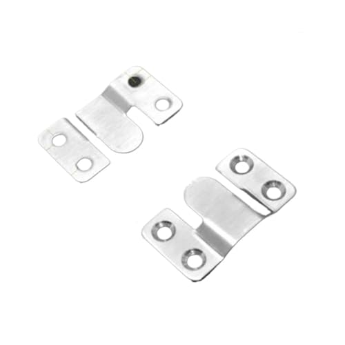 4 Stück robuste Wand-Bilderrahmen-Aufhänger, Display-Haken, Schnitt-Sofabett, ineinandergreifende Halterung, Möbel-Verbindungsschraube für die Leinwand oder Bilder mit Schrauben(WHITE) von LuoAXINN