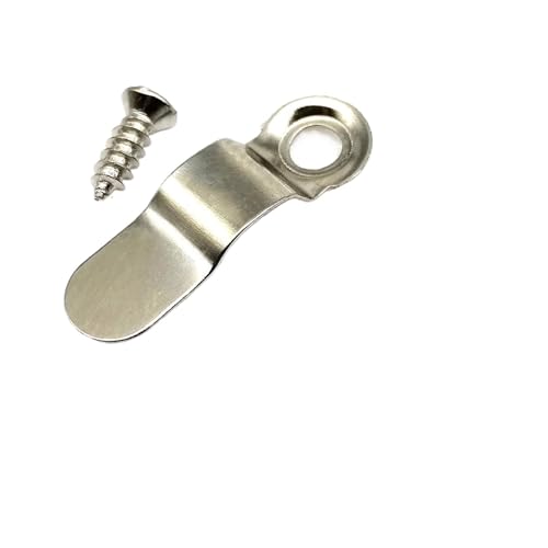 50 Stück Metall Eisen gebogen Bogen elastische Feder Bild Foto Spiegel Rahmen Rückwand Drehknopf Clip Snap mit Schrauben für die Leinwand oder Bilder mit Schrauben(B silver) von LuoAXINN