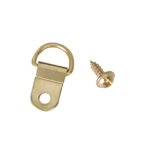 50 Stück goldene D-Ring-Bilderrahmen for Aufhängen an der Wand, Haken for Ölgemälde, Fotospiegel, Aufhänger mit Schrauben-Set für die Leinwand oder Bilder mit Schrauben 50 Stück goldene D-Ring-Bilderrahmen for Aufhängen an der Wand, Haken for Ölgemälde, Fotospiegel, Aufhänger mit Schrauben-Set für die Leinwand oder Bilder mit Schrauben von LuoAXINN