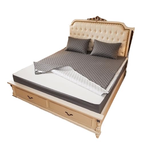 6-seitig vollständig geschlossener Matratzenbezug, wasserdichter Schutz for das Bett mit Reißverschluss, staubdichtes Spannbettlaken zur Verwendung in Matratzen(Color 2,160x200x25cm) von LuoAXINN