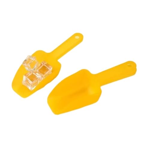 6Pcs Kunststoff Eis Schaufel Mehl Lebensmittel Süßigkeiten Scoop Dessert Reis Küche Matt für Eiswürfel, Mehl, Bonbons(Yellow 1pcs) von LuoAXINN