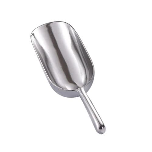 Edelstahl Metall Lebensmittel Schaufeln Multi-Zweck Eiswürfel Schaufel Popcorn Zucker für Eiswürfel, Mehl, Bonbons(White) von LuoAXINN