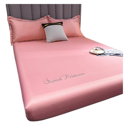 Elastisches Spannbettlaken Matratzenschoner Satin Tagesdecke Bettwäsche Viskose Bettlaken Einzel Doppel Queen King Size zur Verwendung in Matratzen(Purple,150x200x25cm 1pc) von LuoAXINN