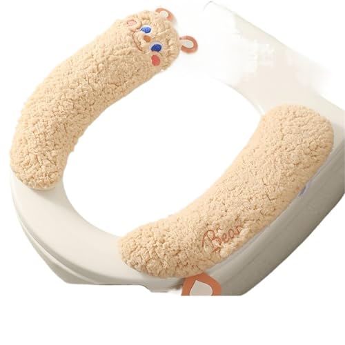LuoAXINN 1 stücke Cartoon Paste Stil Verdicken Wc Sitz Abdeckung Matte Winter Warme Weiche Waschbar Matte Sitz Fall Bidet Abdeckung Bad zubehör für die meisten Toilettendeckel(Type3) von LuoAXINN