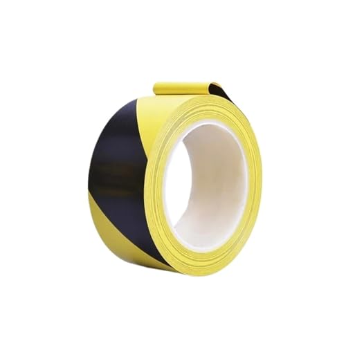 LuoAXINN 48 mm x 33 schwarz-gelbes Duplex-Sicherheitswarnband, Boden-Sicherheitswarnband, PVC-verdicktes, verschleißfestes Bodenband zur Boden und Sicherheitsmarkierung von LuoAXINN