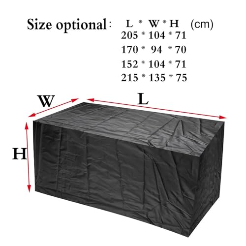 LuoAXINN Deck Box Cover Outdoor Wasserdicht Staubdicht Möbel Protector Tisch Set Straffen Home Garten Küche für Outdoor Deckboxen Und Aufbewahrungsboxen(215x135x75cm) von LuoAXINN