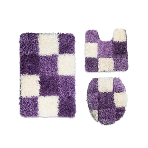 LuoAXINN Floor Mat Household Bathroom Water Absorption Mat Combination Set of Three Pieces für Badezimmer, Toilette und Dusche(10) von LuoAXINN
