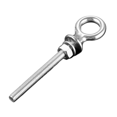 LuoAXINN M6 M8 M10 M12 Lange Hebeösenschraube aus Edelstahl 316, Langer Schaft, Kragenguss, Lange Schraube mit Unterlegscheibe und Mutter for Boote zum Aufhängen von Gegenständen(M6 x 60) von LuoAXINN