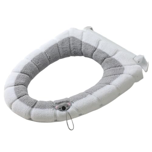 LuoAXINN Universal Wc Sitz Abdeckung Matte Hause Bad Matte Winter Warme Wc Deckel Kissen Weiche Waschbar Closes Matte Bad Zubehör für die meisten Toilettendeckel(Gray) von LuoAXINN