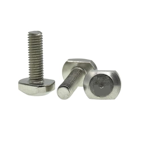 M5 M6 M8 M10 Edelstahl T-Form Stanzfräsmaschine Schraube Gewindestange Klemmkappe for T-Nut T-Kopfschrauben für T-Nut Aluminium-Extrusionsprofil(M5-40mm(5pcs)) von LuoAXINN