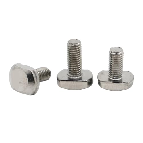 M5 M6 M8 M10 M12 A2 Edelstahl T-Form Stanzfrässchrauben Gewindestange Klemmkappe T-Nutenschraube für T-Nut Aluminium-Extrusionsprofil(12mm,M6 2pcs) von LuoAXINN