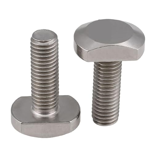 M5 M6 M8 M10 M12 Edelstahl T-Bolzen T-förmige Schraubenschlitzschrauben Druckplattenschraube für T-Nut Aluminium-Extrusionsprofil(M10x45-1pcs) von LuoAXINN