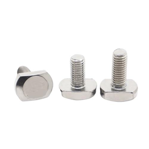 M5 M6 M8 M10 M12 Edelstahl T-Form Stanzfräsmaschine Schraube Gewindestange Klemmkappe for T-Nut für T-Nut Aluminium-Extrusionsprofil(45mm,M12 1pc) von LuoAXINN