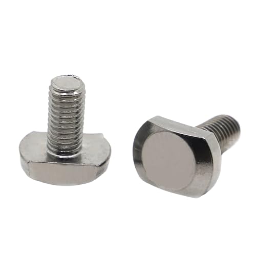 M5 M6 M8 M10 M12 Edelstahl T-Nut Rutsche Schiene Track T Form Typ Rechteck Hammer Kopf Schraube Bolzen für T-Nut Aluminium-Extrusionsprofil(12mm,M8 2pcs) von LuoAXINN