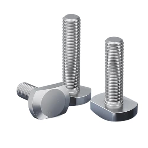 M5 M6 M8 M10 M12 Schrauben for T-Nut Edelstahl T-Form T Hammerkopfschraube Rechteck Maschinenschrauben Rutsche T-Bolzen für T-Nut Aluminium-Extrusionsprofil(2Pcs,M8x45mm) von LuoAXINN