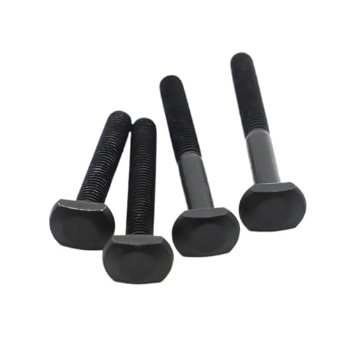 M6 M8 M10 M12 Kohlenstoffstahl T-Form Stanzfräsmaschine Schraube Gewindestange Klemmkappe Bolzen für T-Nut Aluminium-Extrusionsprofil(100mm,M10 1pc) von LuoAXINN