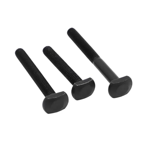 M6 M8 M10 M12 Kohlenstoffstahl T-Form Stanzfräsmaschine Schraube Gewindestange Klemmkappe Voll-/Teilgewinde für T-Nut Aluminium-Extrusionsprofil(80mm,M10 1pc) von LuoAXINN