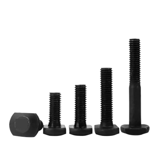 M8 M10 M12 Kohlenstoffstahl T-Schrauben T-Nut Rutsche Schienenschiene Rechteck Hammerkopfschraube Schraube für T-Nut Aluminium-Extrusionsprofil(M8x100mm(5pcs) HT) von LuoAXINN
