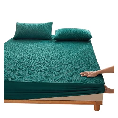 Matratzenschoner, wasserdicht, gesteppt, atmungsaktiv, Matratzenbezug, Spannbettlaken, kein Kissenbezug zur Verwendung in Matratzen(Green,90x200x30cm) von LuoAXINN