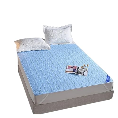 Matratzenschoner Baumwolle Gesteppte wasserdichte Bettunterlage Bettschutzpolster rutschfeste Anti-Staub-Matratzenbezüge zur Verwendung in Matratzen(Color 4,200x220cm) von LuoAXINN