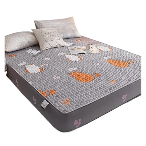 Matratzenschoner Wasserdicht Verdicken Bettbezug Protector Königin König Doppel Spannbettlaken Matratzenbezug Matte zur Verwendung in Matratzen(Color 6,100x200x30cm) von LuoAXINN