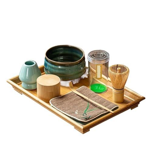 Set Traditionelle Matcha-Sets Schneebesen Schaufel Cereme Matcha-Schale Schneebesenhalter Tee Matcha für die Matcha-Zubereitung(E) von LuoAXINN