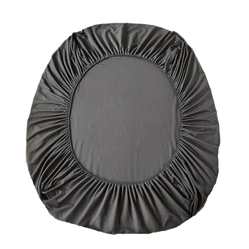 Spannbettlaken aus Baumwolle mit Gummibändern, rutschfest, verstellbar, Matratzenbezüge for Einzel-, Doppel-, King-Size- und Queensize-Betten zur Verwendung in Matratzen(Dark Grey,King 193x203x35cm) von LuoAXINN
