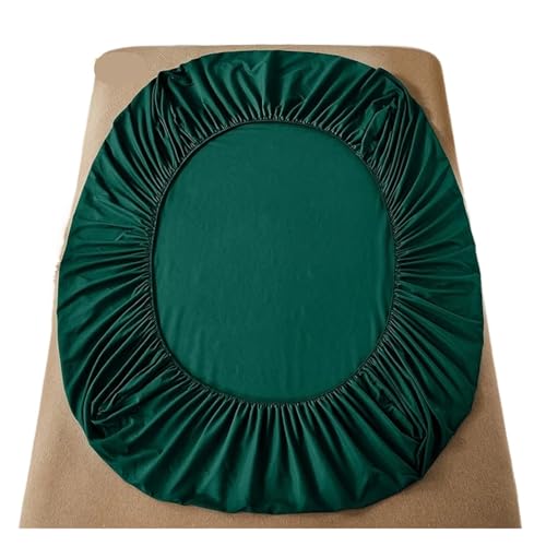 Spannbettlaken aus Baumwolle mit Gummibändern, rutschfest, verstellbar, Matratzenbezüge for Einzel-, Doppel-, King-Size- und Queensize-Betten zur Verwendung in Matratzen(Green,180x200cmx30cm) von LuoAXINN