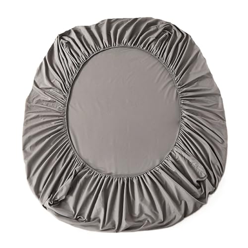 Spannbettlaken aus Baumwolle mit Gummibändern, rutschfest, verstellbar, Matratzenbezüge for Einzel-, Doppel-, King-Size- und Queensize-Betten zur Verwendung in Matratzen(Light Grey,200x220cmx30cm) von LuoAXINN