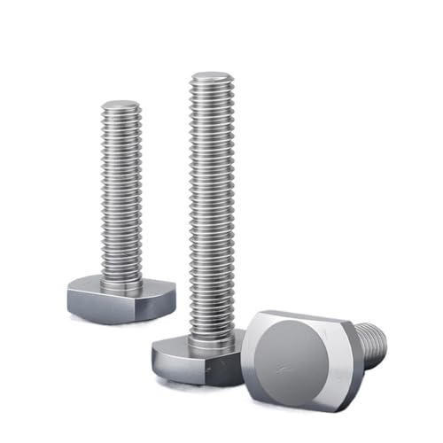 T-Bolzen aus Edelstahl, T-förmige Schrauben, Schlitzschrauben, Druckplattenschraube M5 M6 M8 M10 M12 für T-Nut Aluminium-Extrusionsprofil(M6-2PCS,55mm) von LuoAXINN