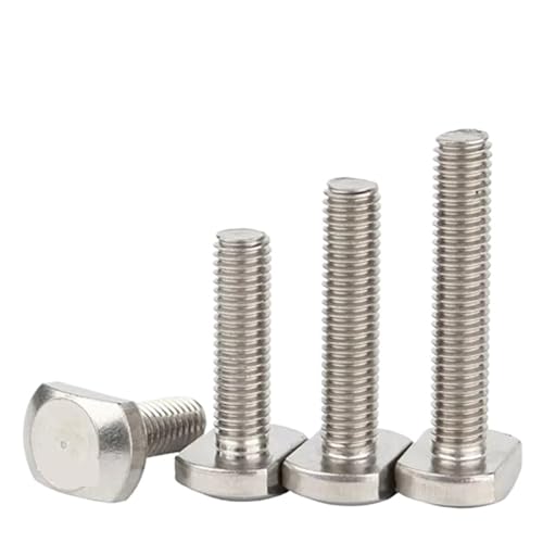 T-Nut-Schrauben M5 M6 M8 M10 M12 Hammerkopfschraube aus Edelstahl, T-Typ, Schraube for Rutschenschienen-Gehrungsschiene für T-Nut Aluminium-Extrusionsprofil(M6-2Pcs,20mm) von LuoAXINN