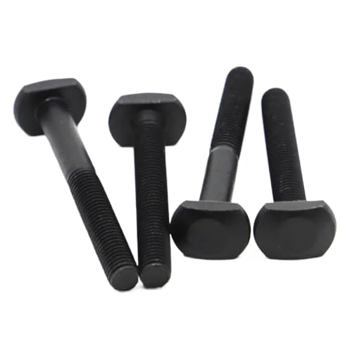 T-förmige Stanz-Fräsmaschinenschraube aus Kohlenstoffstahl M6 M8 M10 M12 Gewindestange Klemmkappenschraube T-Nut für T-Nut Aluminium-Extrusionsprofil(16mm,M6 2pcs) von LuoAXINN