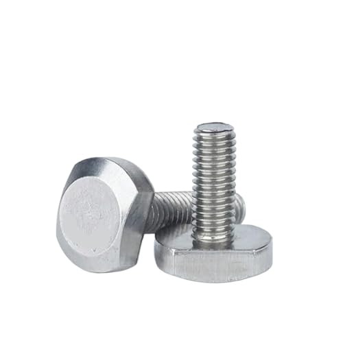 T-förmiger Hammerkopfschraubenbolzen aus Edelstahl for T-Nut-Rutsche T-Bolzen M5 M6 M8 M10 M12 für T-Nut Aluminium-Extrusionsprofil(10pcs M5,30mm) von LuoAXINN