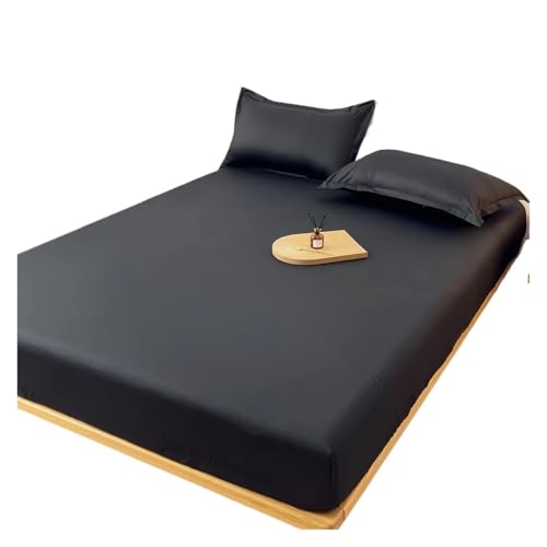 Wasserdichter Matratzenbezug, Spannbettlaken, Überwurf, Matratze, Tagesdecke, Schutzpolster, Einzel-/Doppel-/Kingsize-/Queensize-Bett, volle Größe zur Verwendung in Matratzen(Black,80x200x30cm) von LuoAXINN