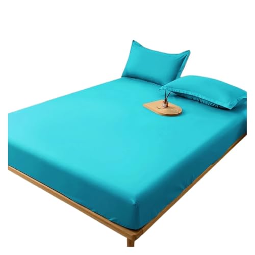 Wasserdichter Matratzenbezug, Spannbettlaken, Überwurf, Matratze, Tagesdecke, Schutzpolster, Einzel-/Doppel-/Kingsize-/Queensize-Bett, volle Größe zur Verwendung in Matratzen(Blue,100x200x30cm) von LuoAXINN