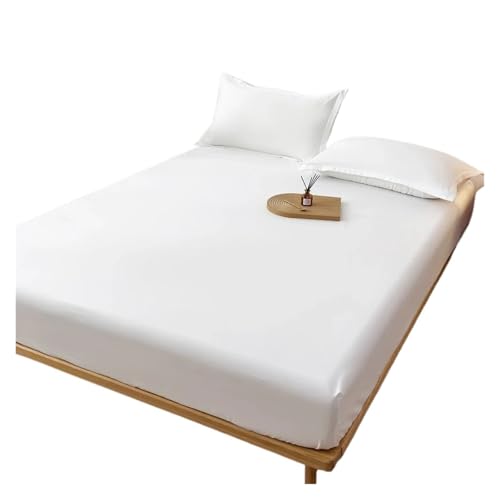 Wasserdichter Matratzenbezug, Spannbettlaken, Überwurf, Matratze, Tagesdecke, Schutzpolster, Einzel-/Doppel-/Kingsize-/Queensize-Bett, volle Größe zur Verwendung in Matratzen(White,120x200x30cm) von LuoAXINN
