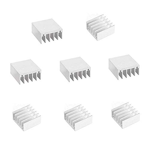 LUOQIUFA Kühlkörper-Modul aus Aluminium, silberfarben, 30 x 30 x 15 mm, 8 Stück von LuoQiuFa