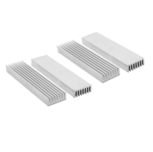 LUOQIUFA Kühlkörper aus Aluminium, silberfarben, 100 x 25 x 10 mm, 4 Stück LUOQIUFA Kühlkörper aus Aluminium, silberfarben, 100 x 25 x 10 mm, 4 Stück von LuoQiuFa