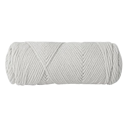 LuoShaiu 100 g/Knäuel, 8-lagiger Baumwollfaden, handgewebter Faden, warmer Baumwollfaden, Babywolle, handgewebtes Häkelgarn Dicke Wolle(Light Gray) von LuoShaiu